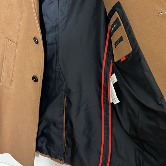 NWOT - ZARA 78% Wool blend men’s coat camel size L jacket fall winter - Picture 8 of 15